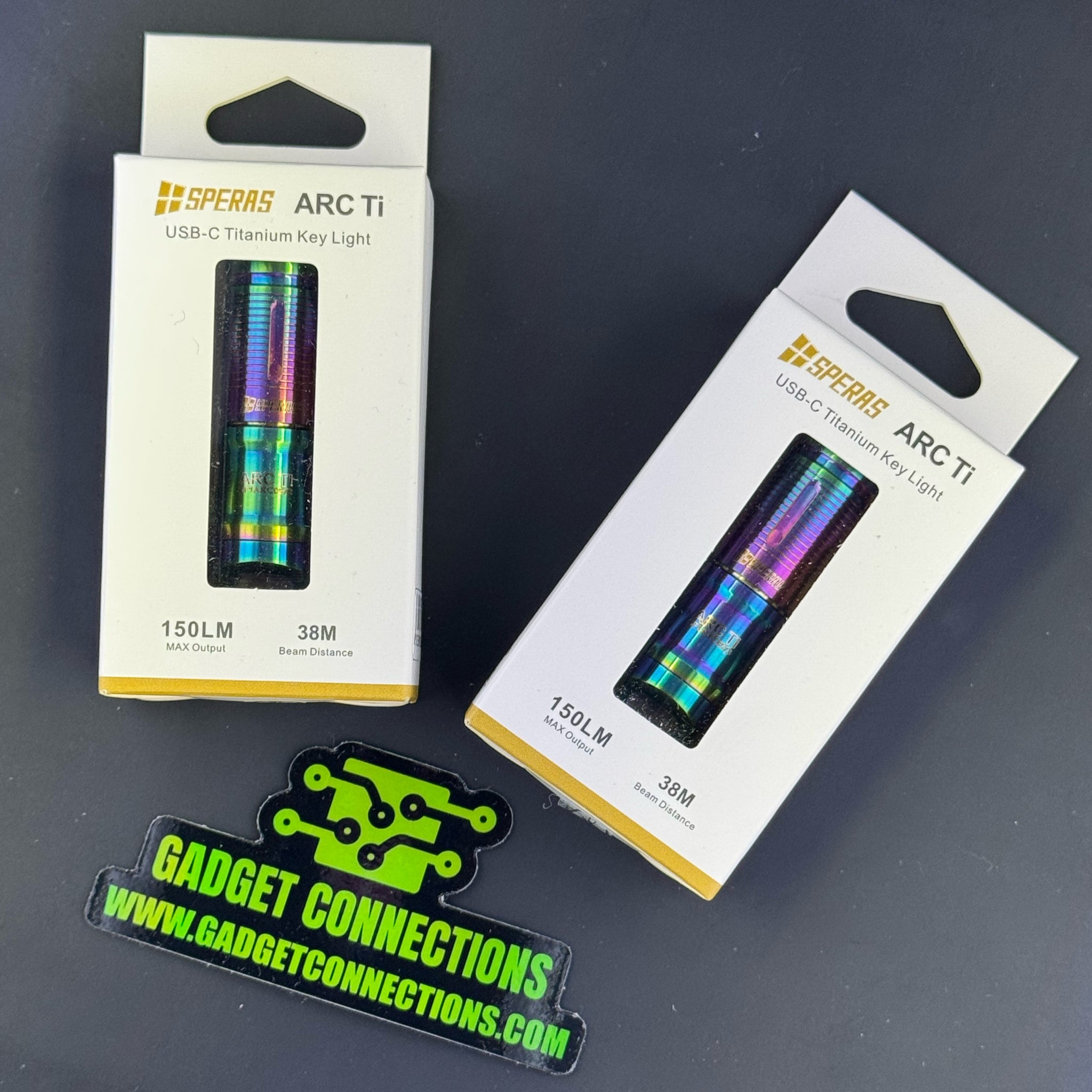 SPERAS ARC Ti Titanium USB-C Key Flashlight