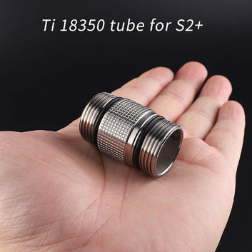 Convoy - S2+ 18350 Battery Tube Titanium Ti - Glossy and Stone Washed Finish