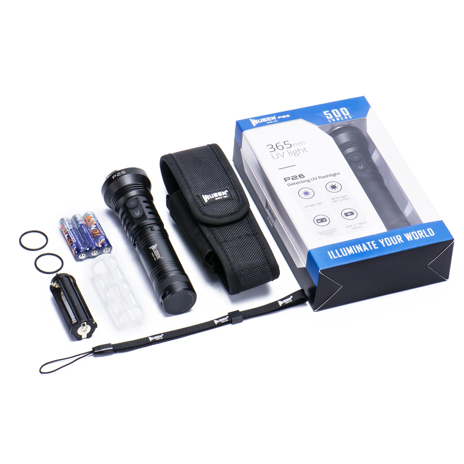 WUBEN P26 2 in 1 UV and White Flashlight – GadgetConnections